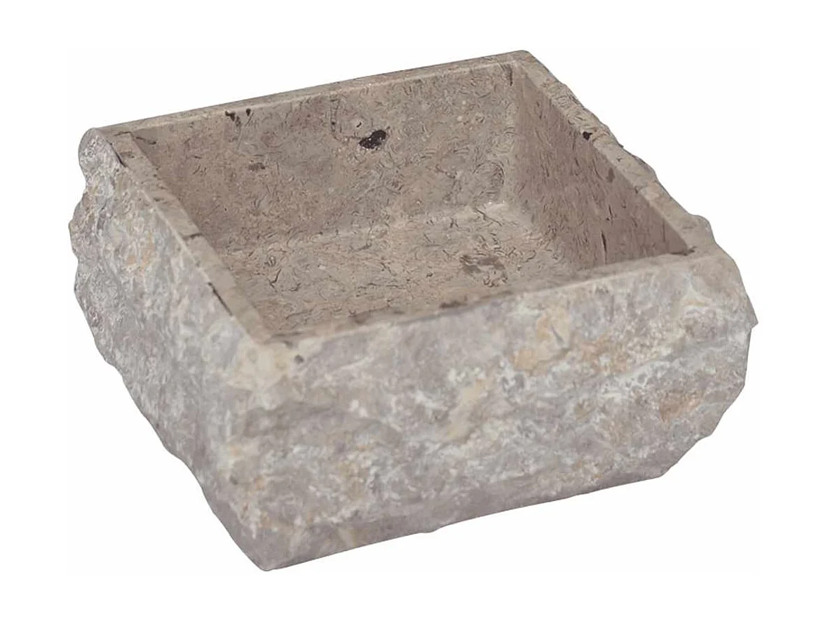 Lavabo salle de bain-Vasque à poser Gris 30x30x13 cm Marbre