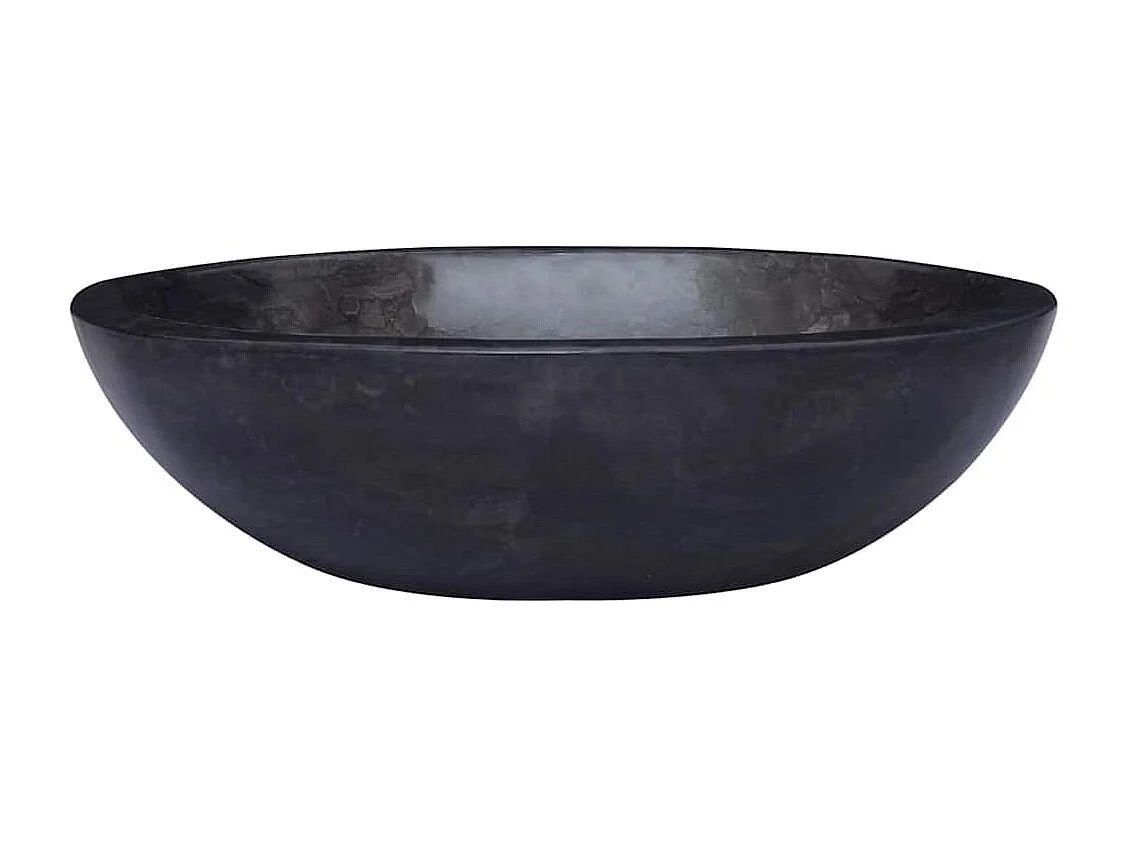 Lavabo salle de bain-Vasque à poser Noir 53x40x15 cm Marbre