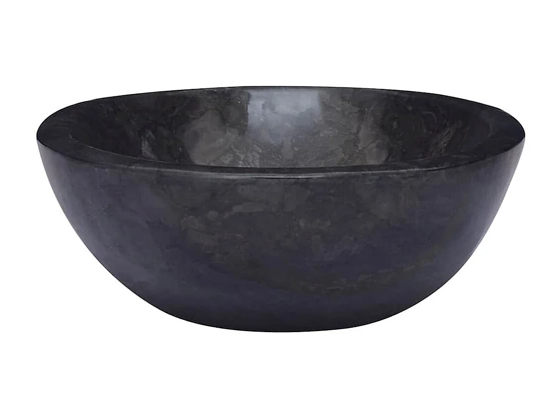 Lavabo salle de bain-Vasque à poser Noir 53x40x15 cm Marbre