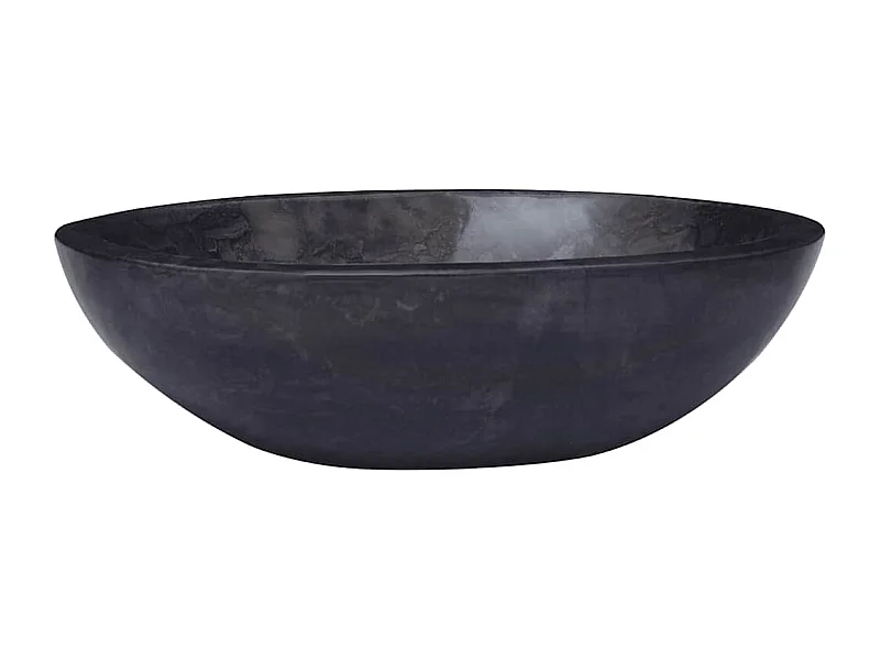 Lavabo salle de bain-Vasque à poser Noir 53x40x15 cm Marbre