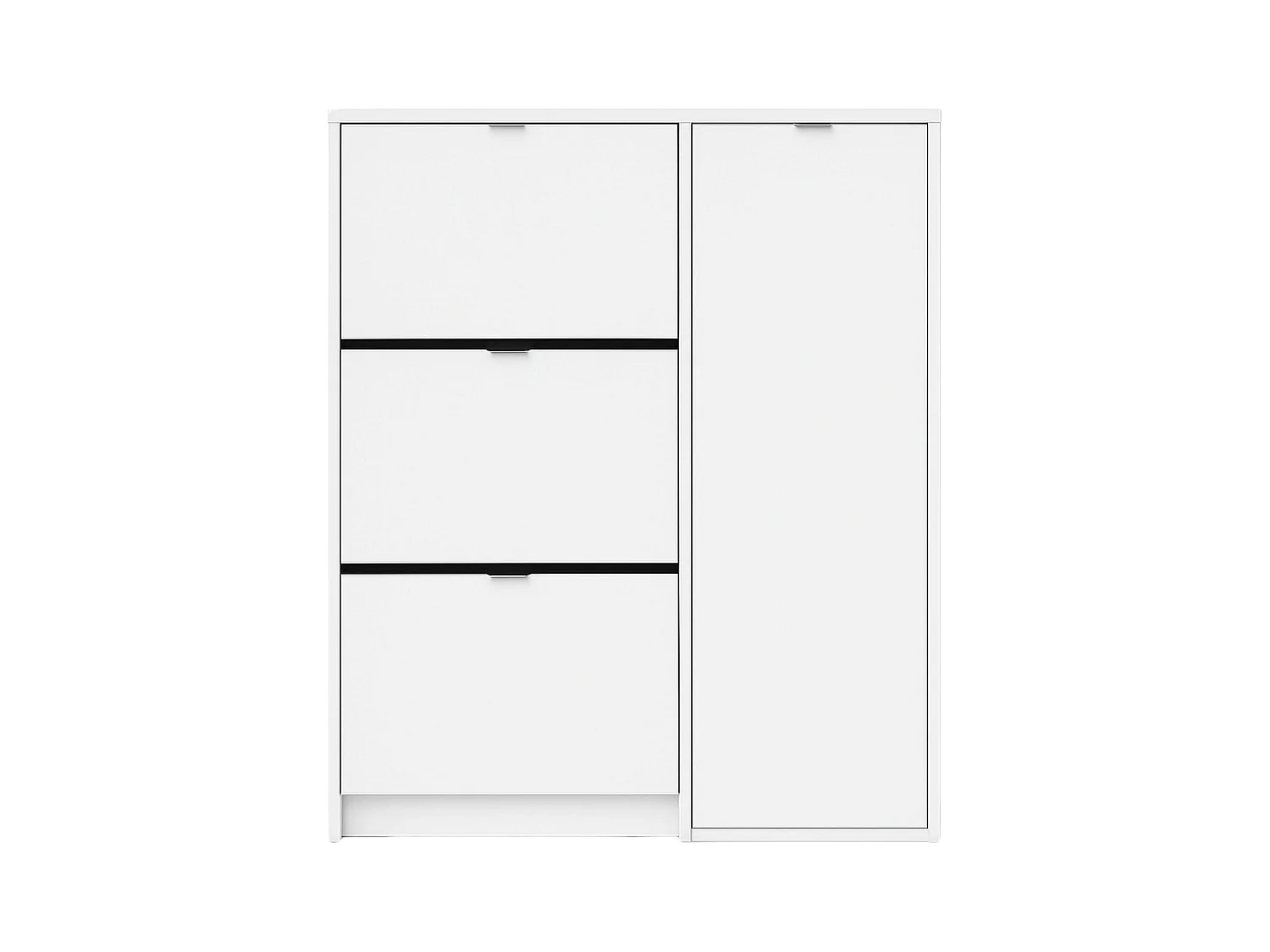 Zapatero Recibidor Botero 3 Puertas 2 Estantes Blanco 122x85x37 cm