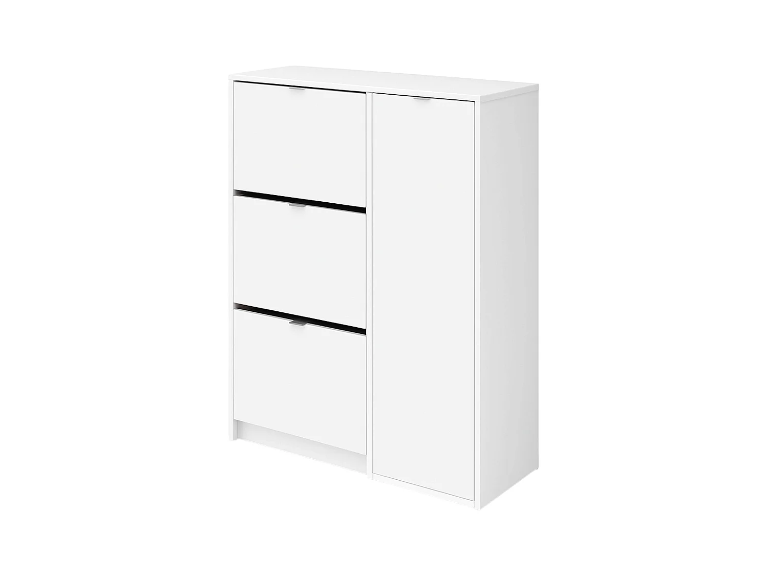 Zapatero Recibidor Botero 3 Puertas 2 Estantes Blanco 122x85x37 cm