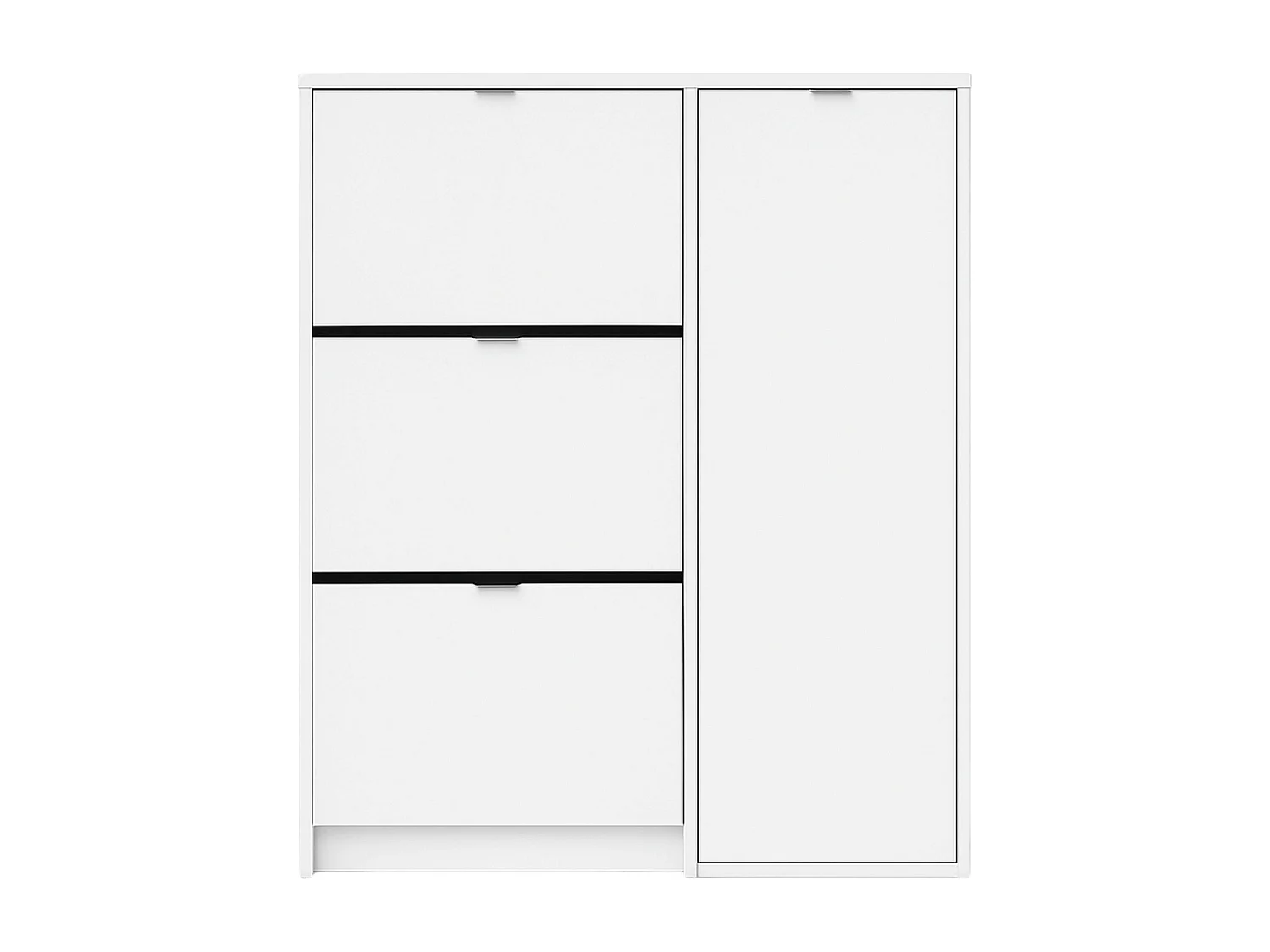 Zapatero Recibidor Botero 3 Puertas 2 Estantes Blanco 122x85x37 cm