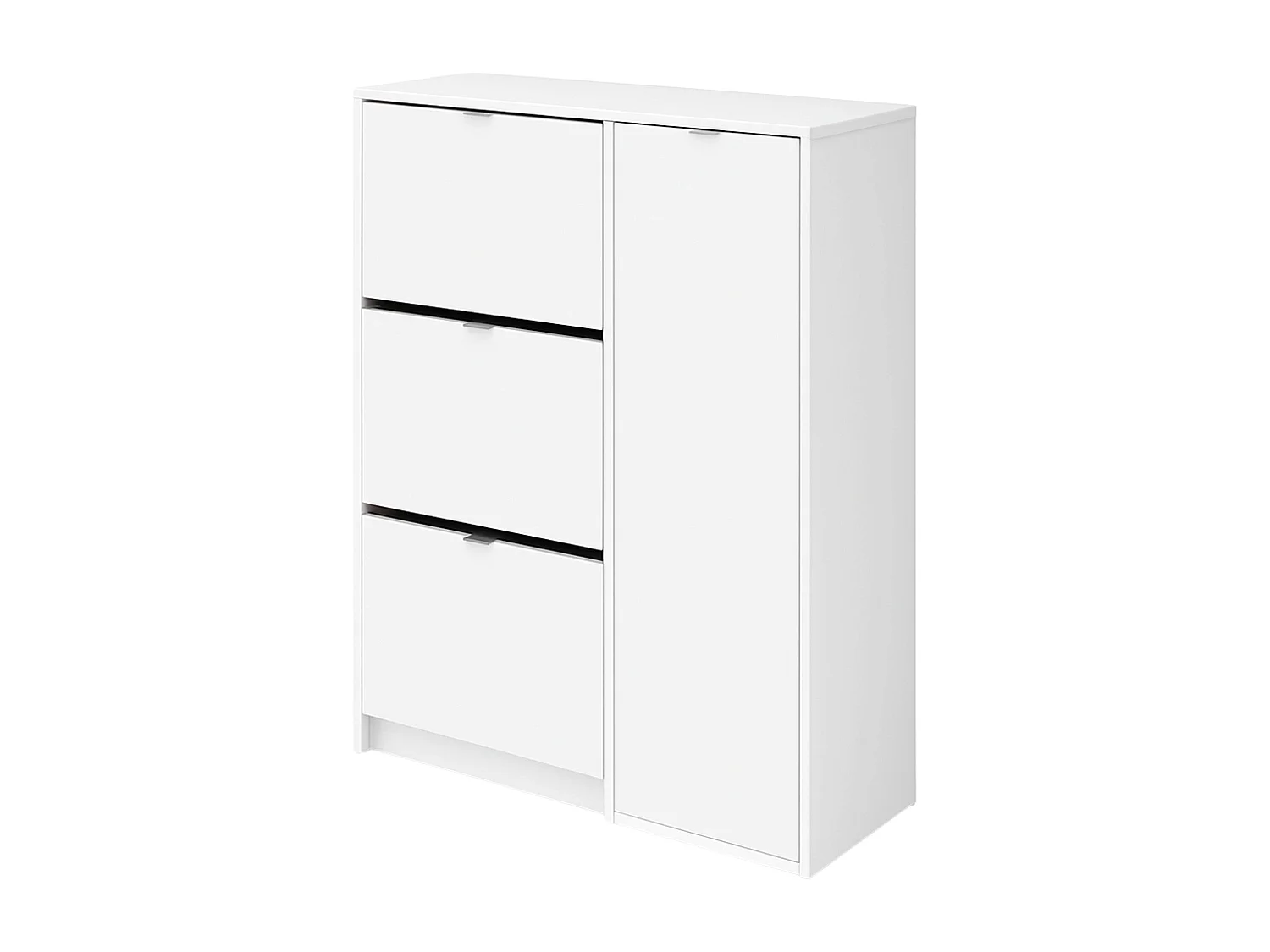 Zapatero Recibidor Botero 3 Puertas 2 Estantes Blanco 122x85x37 cm