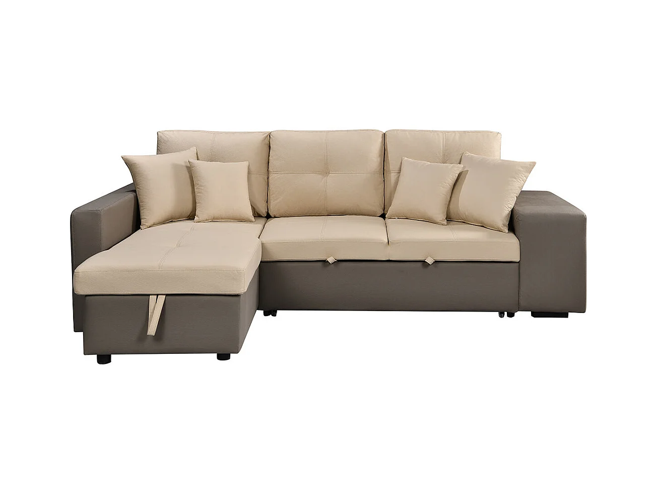 Sofa Cama Chaise Longue Claire 250cm Beige, Chaise Izquierdo
