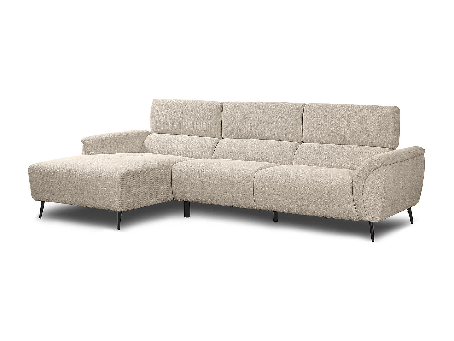 Sofa Chaise Longue Lucy 284cm, Verde, Chaise Izquierdo