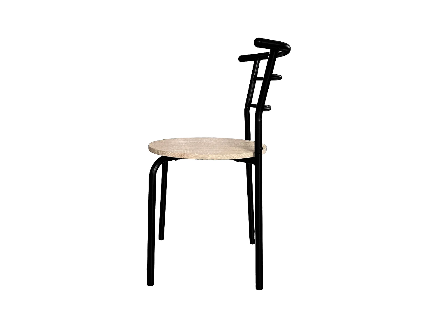 Table de cuisine extensible Butterfly et 2 chaises, chêne Sonoma et noir, 55-115 x 61 x 74 cm