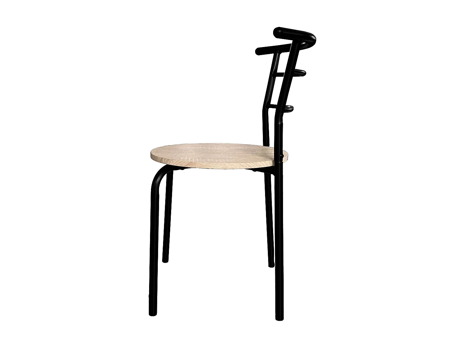 Pack de Mesa Extensible y 2 Sillas Cocina Butterfly, Roble sonoma y Negro 55-115x61x74 cm