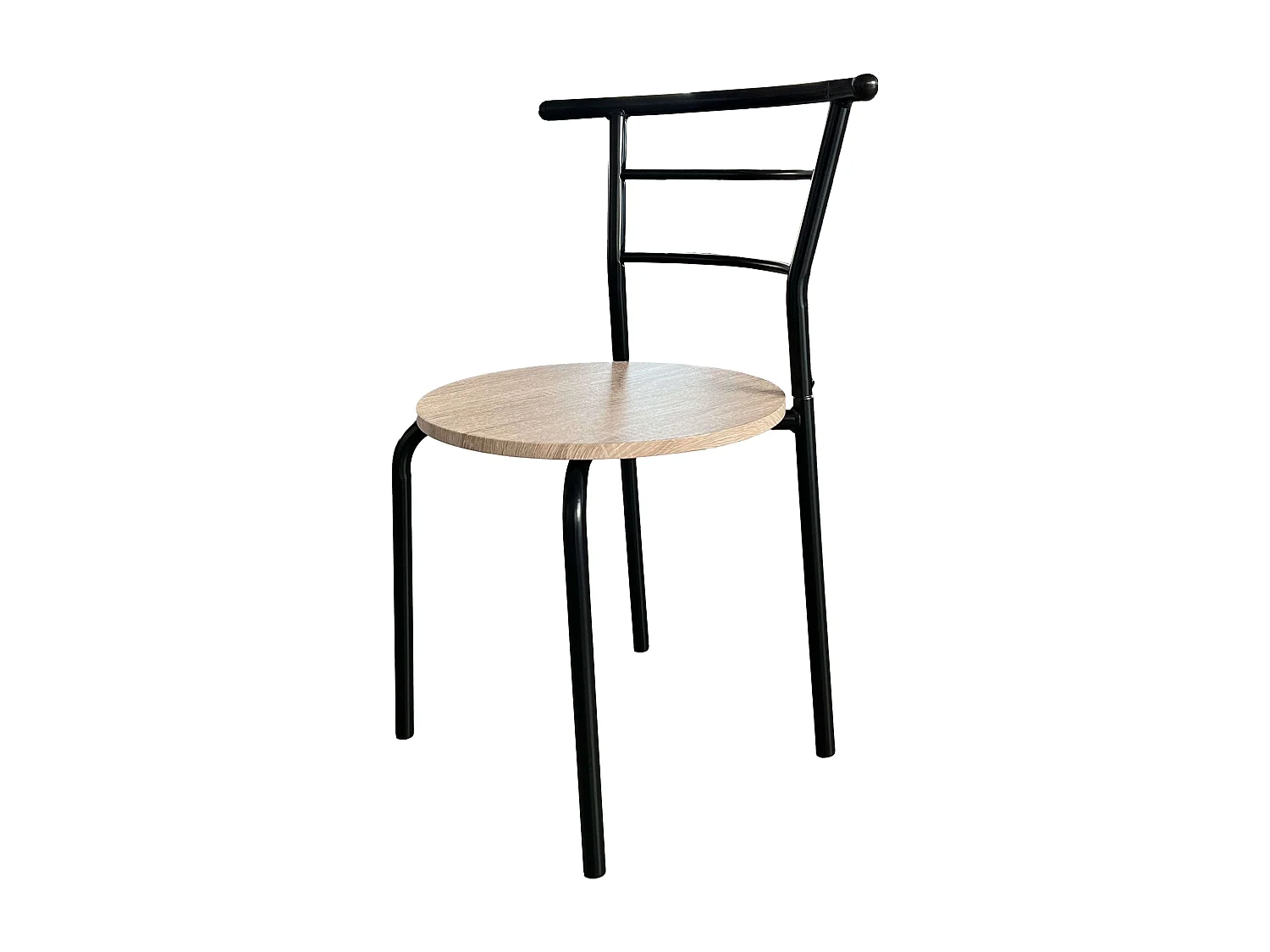 Pack de Mesa Extensible y 2 Sillas Cocina Butterfly, Roble sonoma y Negro 55-115x61x74 cm