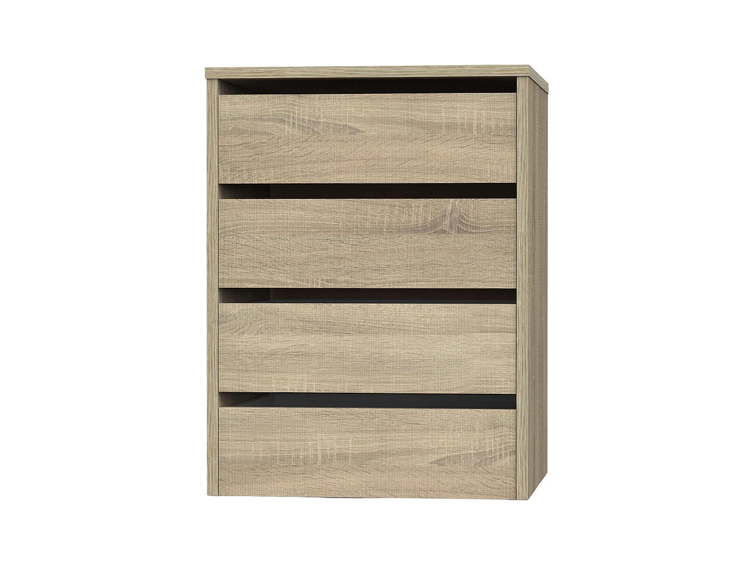 Commode d'appoint 4 tiroirs couleur chêne Cambrian 46x64x45 cm