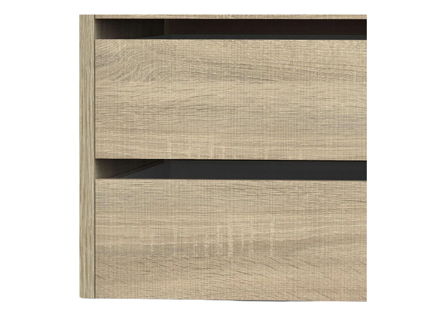 Commode d'appoint 4 tiroirs couleur chêne Cambrian 46x64x45 cm