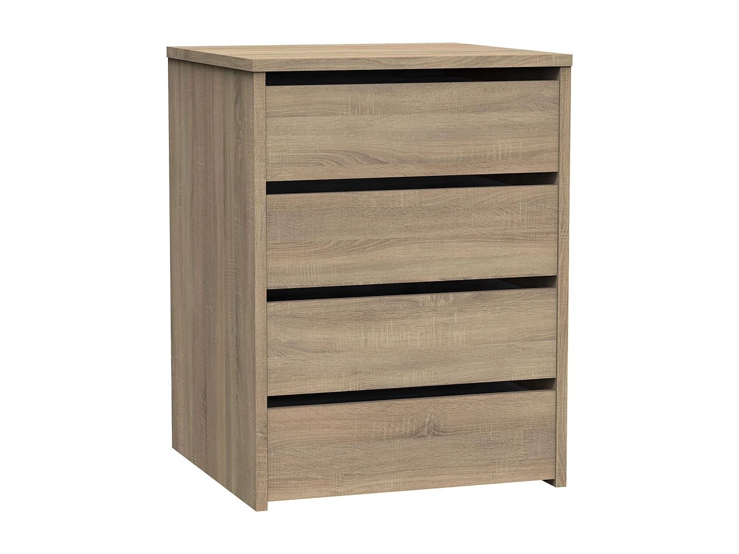 Commode d'appoint 4 tiroirs couleur chêne Cambrian 46x64x45 cm