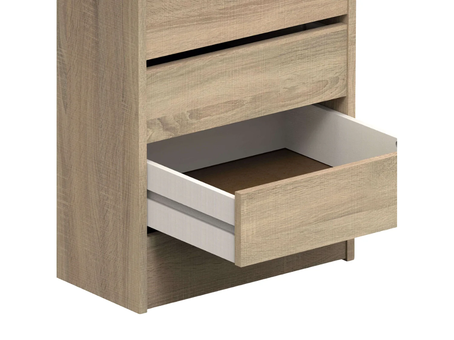 Commode d'appoint 4 tiroirs couleur chêne Cambrian 46x64x45 cm
