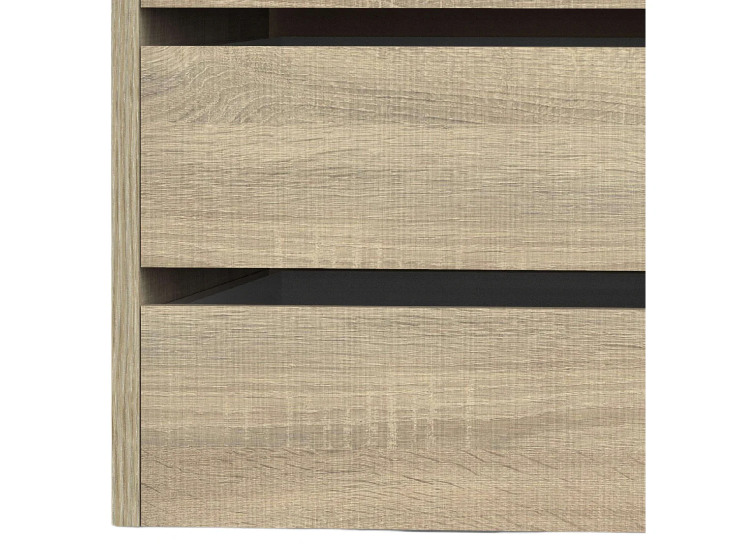 Commode d'appoint 4 tiroirs couleur chêne Cambrian 46x64x45 cm