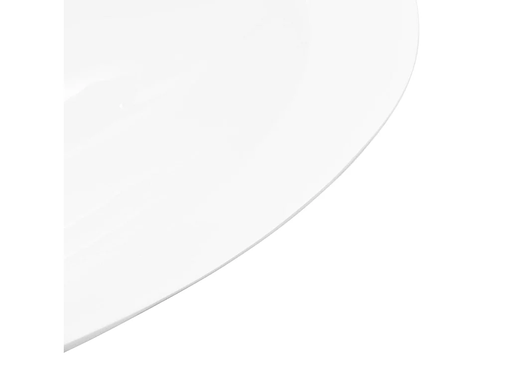 Lavabo salle de bain-Vasque à poser 59,3x35,1x10,7 cm Fonte minérale/marbre Blanc