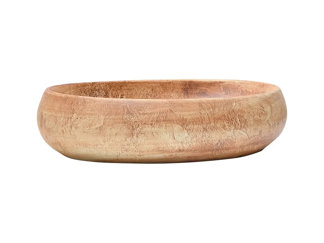 Vasque à poser Lavabo | Bac à laver marron ovale 59x40x15 cm céramique