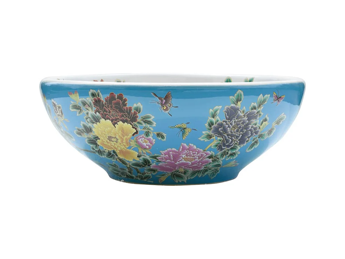 Vasque à poser Lavabo | Bac à laver multicolore rond Φ41x14 cm céramique