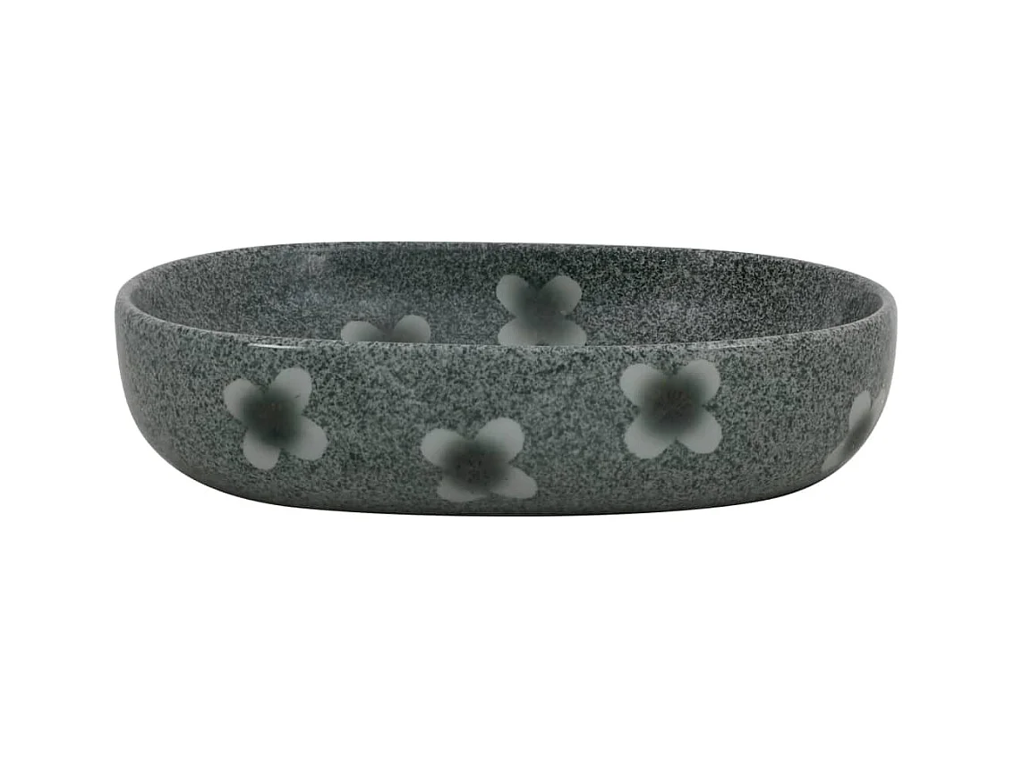 Vasque à poser Lavabo | Bac à laver bleu ovale 59x40x14 cm céramique