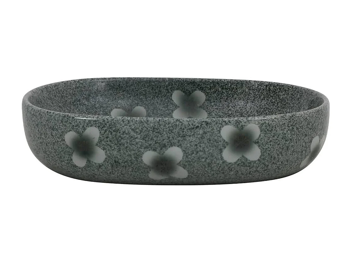 Vasque à poser Lavabo | Bac à laver bleu ovale 59x40x14 cm céramique