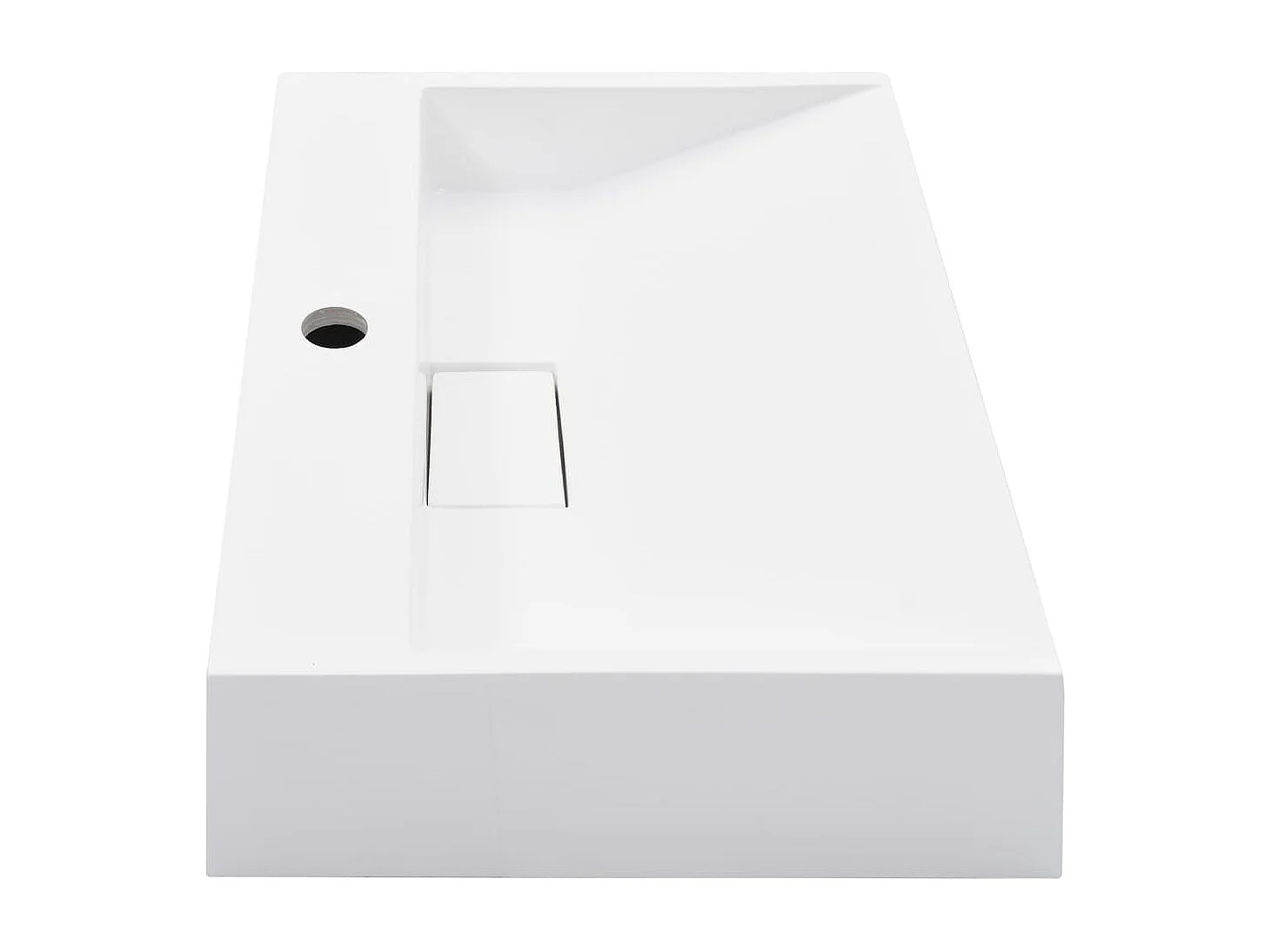 Lavabo salle de bain-Vasque à poser 50x38x13 cm Fonte minérale/marbre Blanc