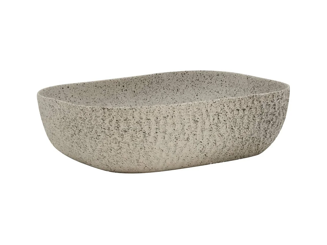 Vasque à poser Lavabo | Bac à laver gris rectangulaire 48x37,5x13,5 cm céramique