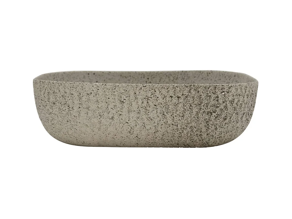 Vasque à poser Lavabo | Bac à laver gris rectangulaire 48x37,5x13,5 cm céramique