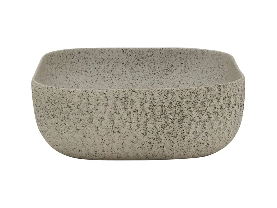 Vasque à poser Lavabo | Bac à laver gris rectangulaire 48x37,5x13,5 cm céramique