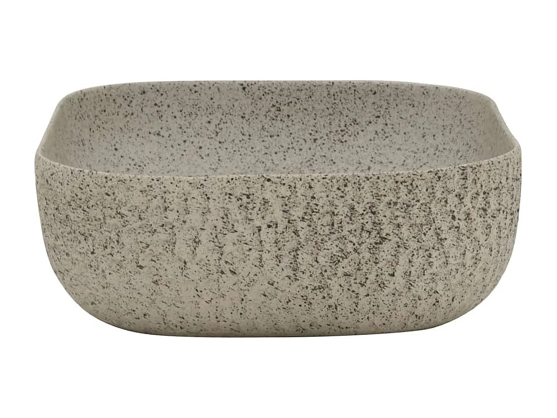 Vasque à poser Lavabo | Bac à laver gris rectangulaire 48x37,5x13,5 cm céramique