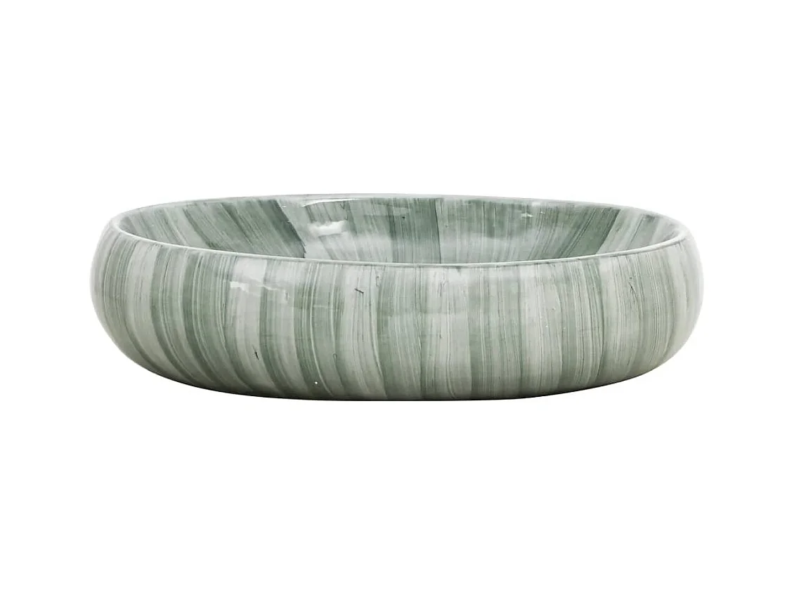 Vasque à poser Lavabo | Bac à laver vert ovale 59x40x15 cm céramique