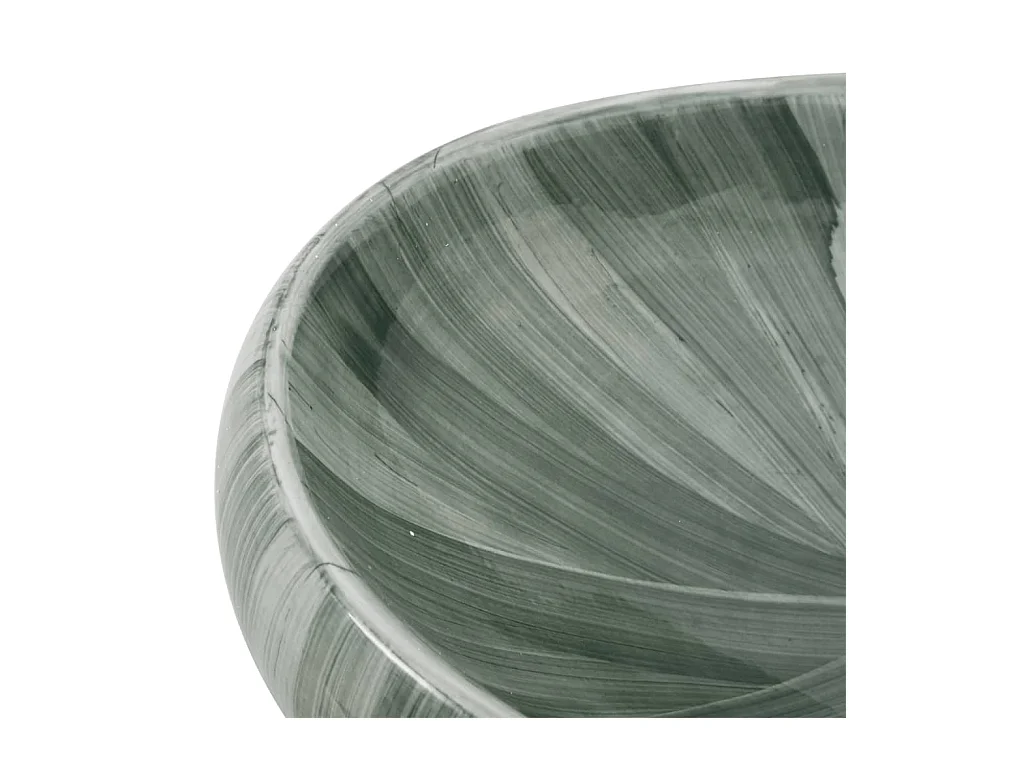 Vasque à poser Lavabo | Bac à laver vert ovale 59x40x15 cm céramique