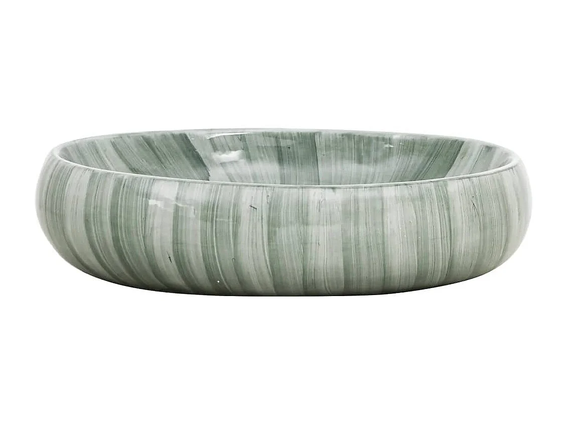 Vasque à poser Lavabo | Bac à laver vert ovale 59x40x15 cm céramique