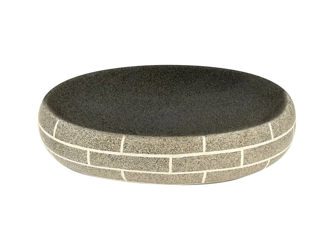 Vasque à poser Lavabo | Bac à laver multicolore ovale 59x40x15 cm céramique