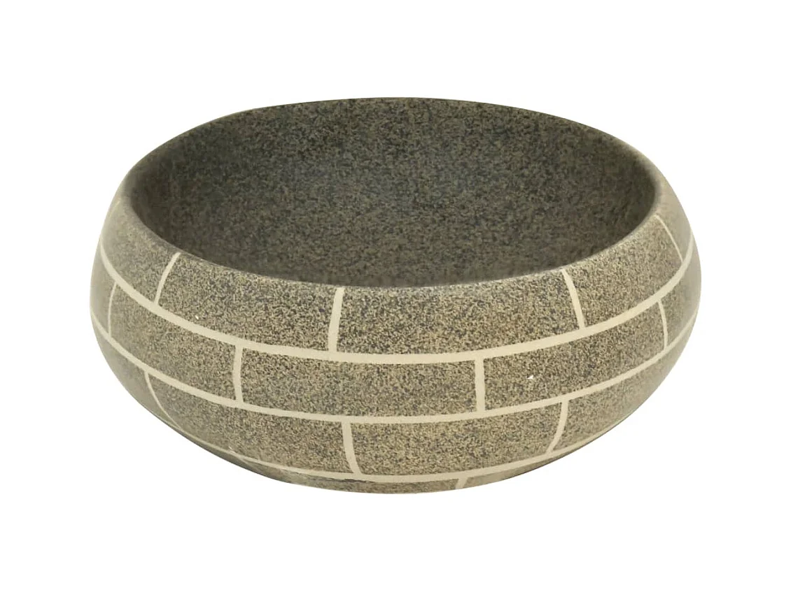 Vasque à poser Lavabo | Bac à laver multicolore ovale 59x40x15 cm céramique