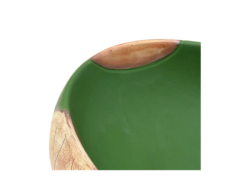 Vasque à poser Lavabo | Bac à laver vert et marron ovale 59x40x15 cm céramique