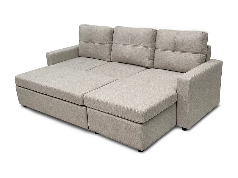 Sofá-Cama Chaise Longue Pau 215cm Bege