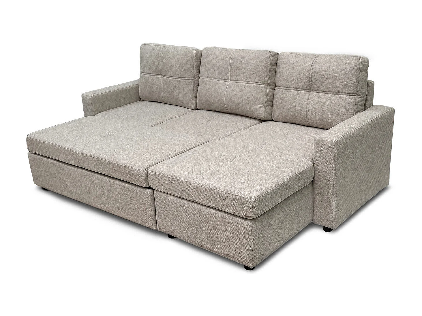 Sofa Cama Chaise Longue Pau 215cm Beige