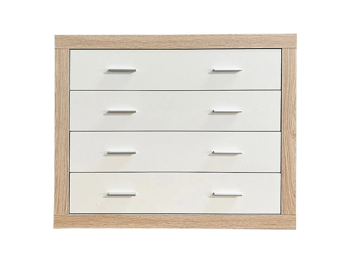 Comoda Kiara de 4 Cajones Cambria y Grafito 98x82 cm