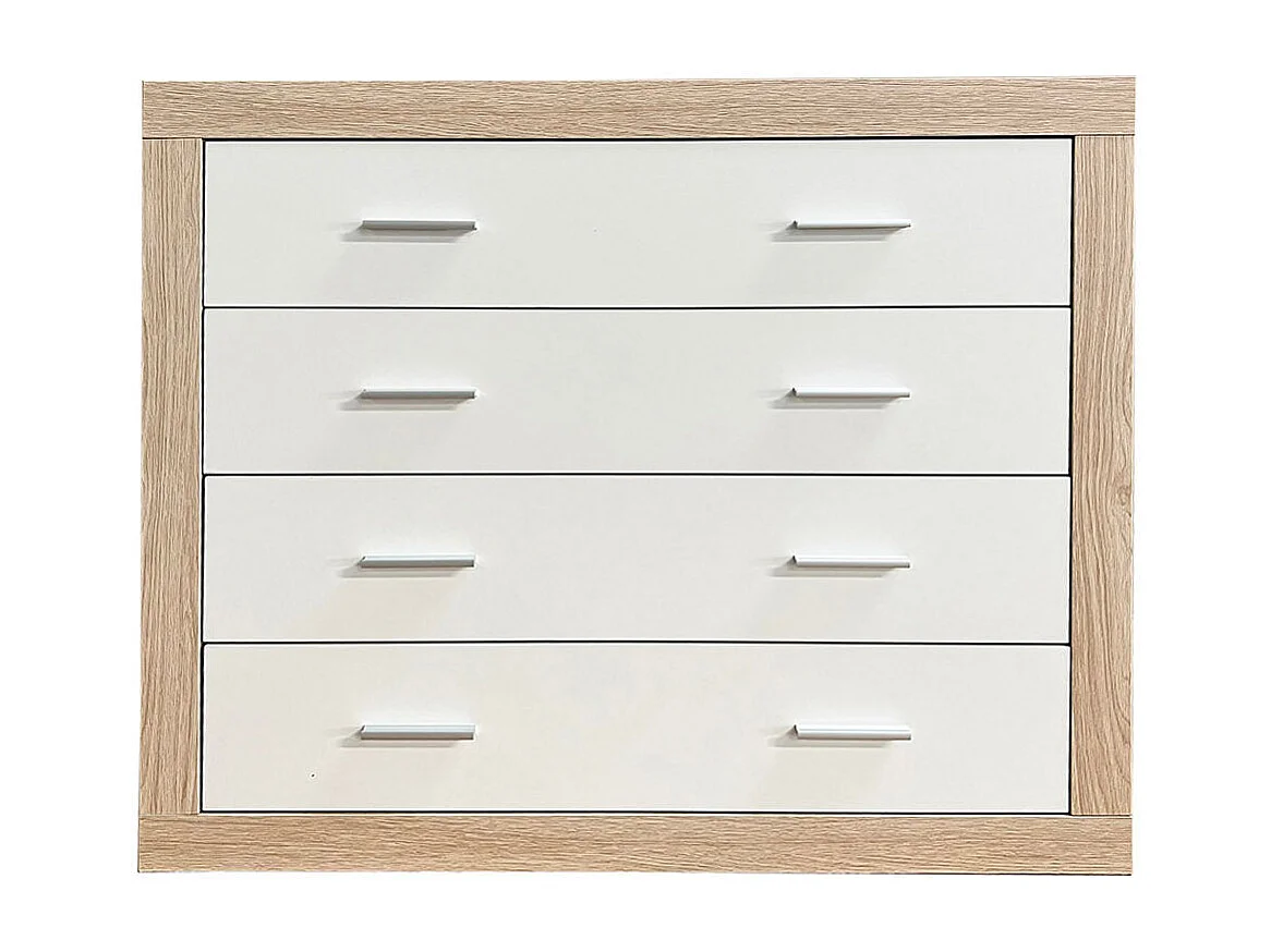 Comoda Kiara de 4 Cajones Cambria y Grafito 98x82 cm