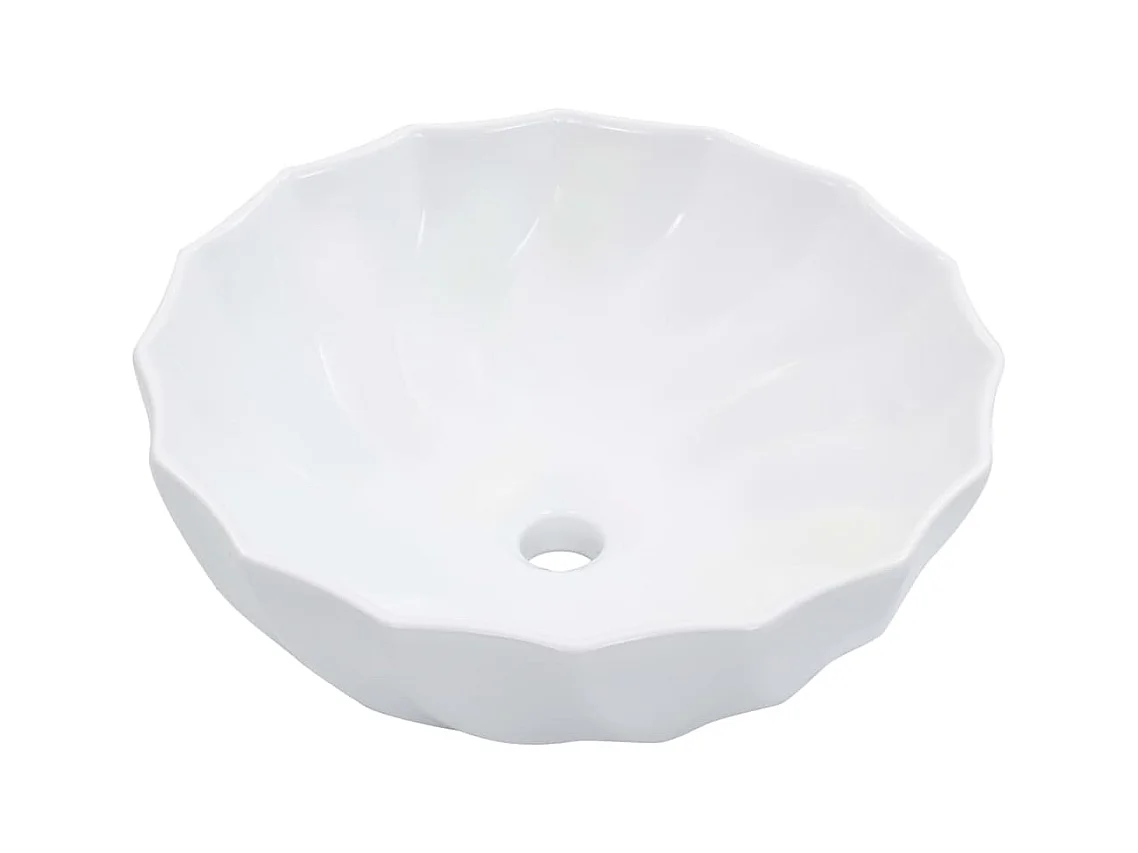 Lavabo salle de bain-Vasque à poser 46x17 cm Céramique Blanc