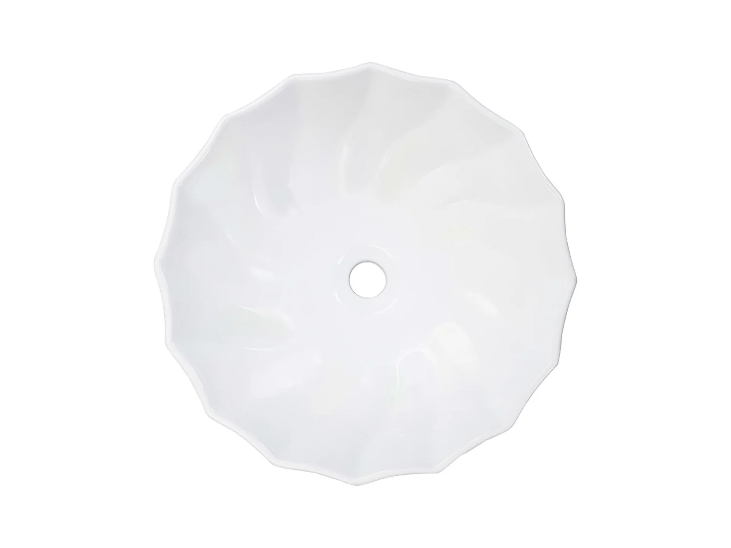 Lavabo salle de bain-Vasque à poser 46x17 cm Céramique Blanc