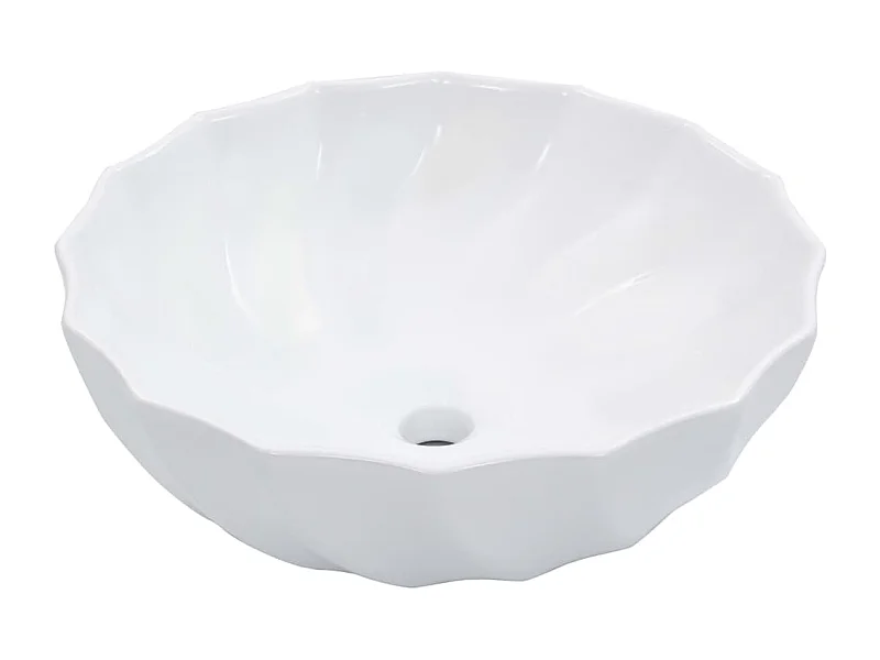 Lavabo salle de bain-Vasque à poser 46x17 cm Céramique Blanc