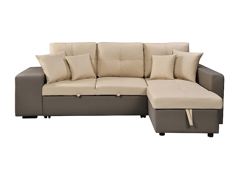 Sofá-Cama Chaise Longue Claire 250cm Bege, Chaise Direita