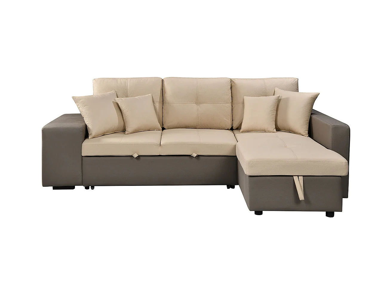 Sofa Cama Chaise Longue Claire 250cm Beige, Chaise Derecho