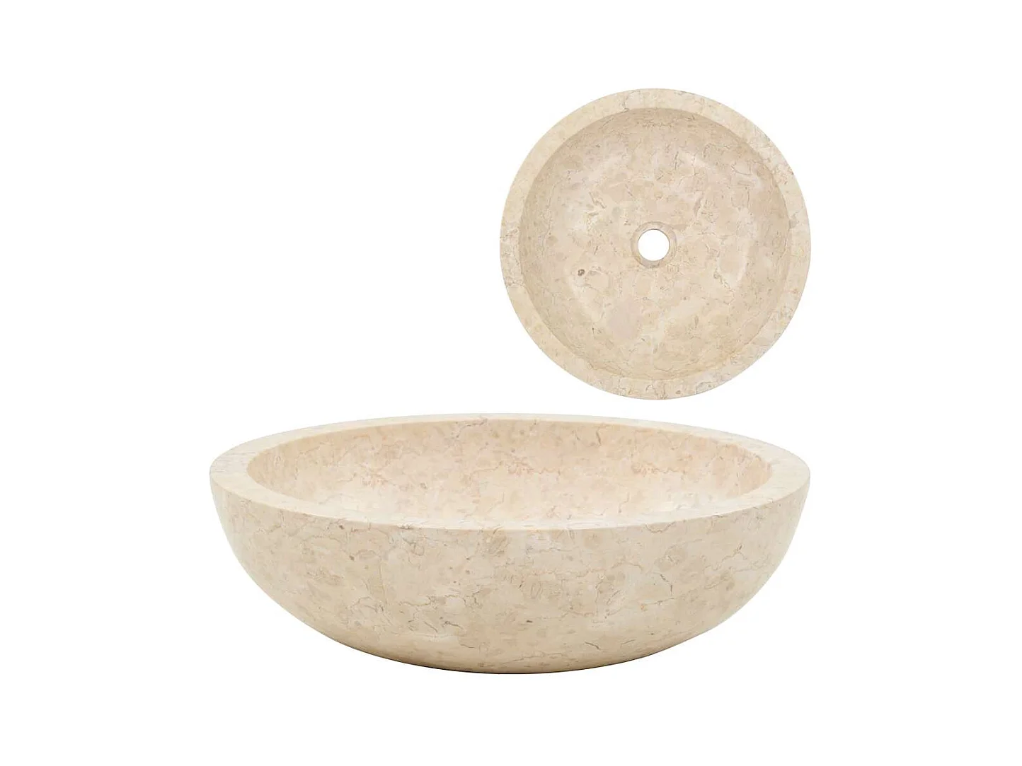 Lavabo | Évier de cuisine 40 x 12 cm Marbre Crème