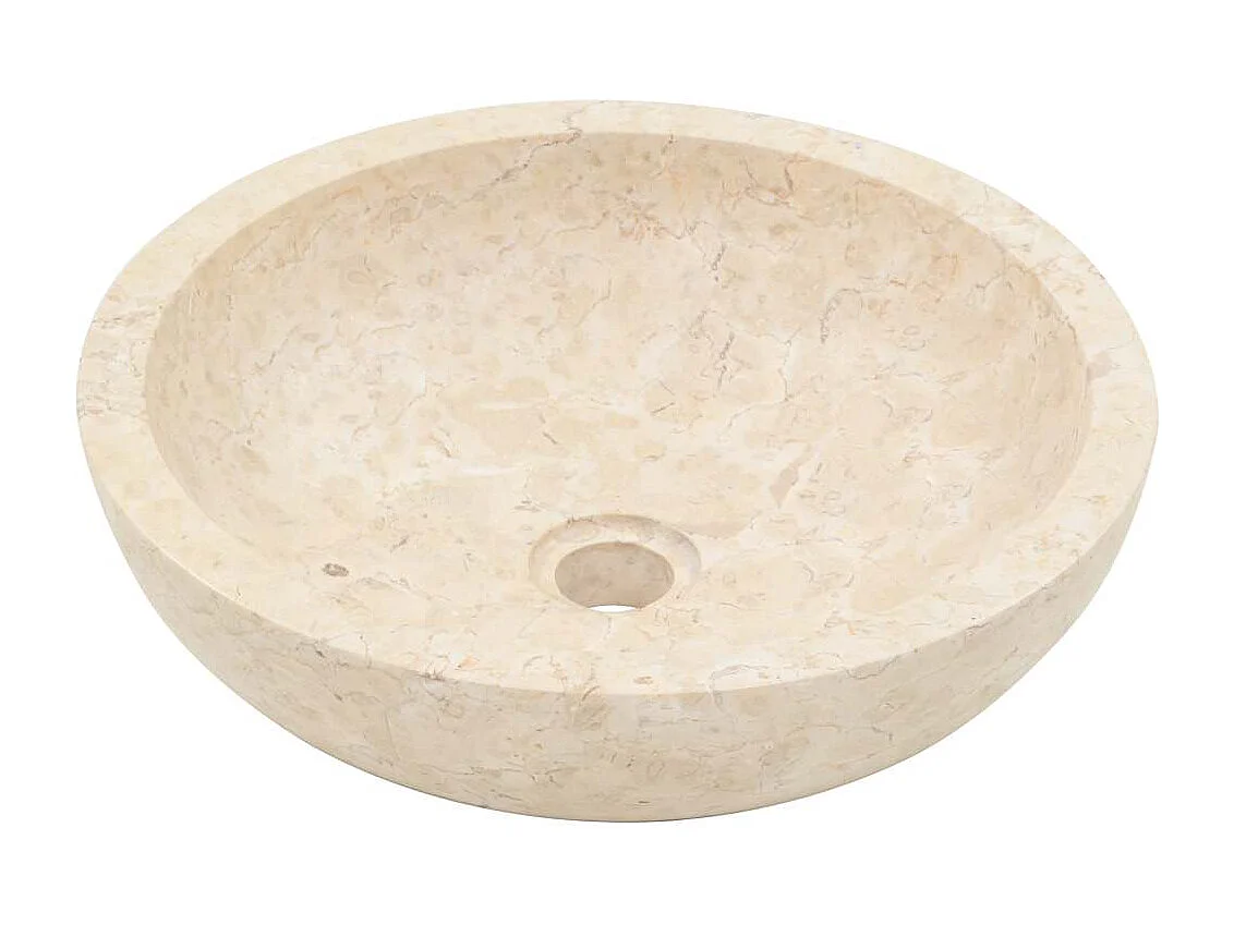 Lavabo | Évier de cuisine 40 x 12 cm Marbre Crème
