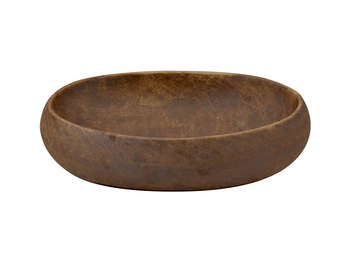 Vasque à poser Lavabo | Bac à laver marron ovale 59x40x15 cm céramique