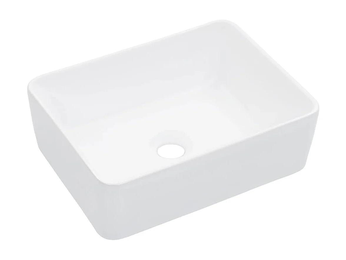 Lavabo salle de bain-Vasque à poser 40x30x13 cm Céramique Blanc