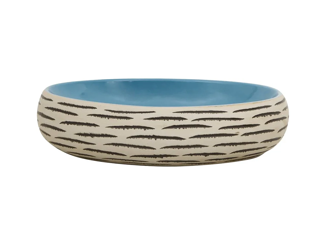 Vasque à poser Lavabo | Bac à laver multicolore ovale 59x40x15 cm céramique