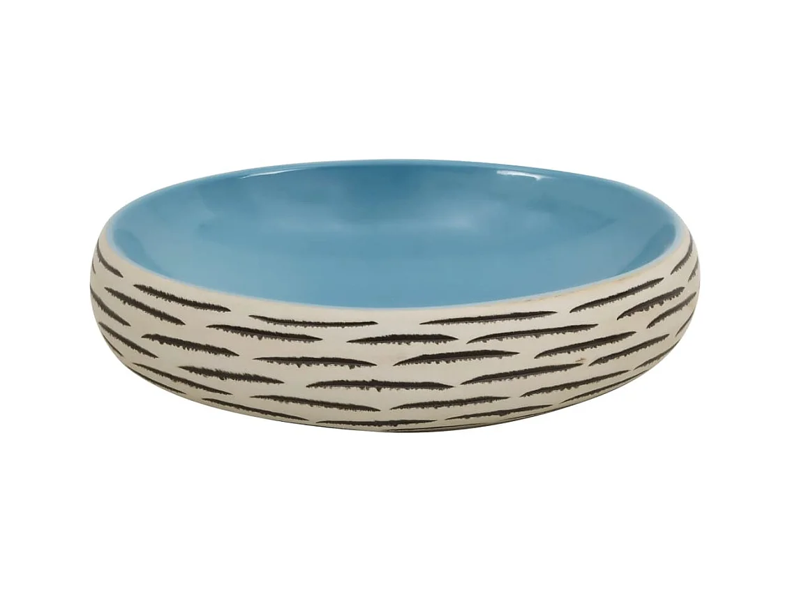 Vasque à poser Lavabo | Bac à laver multicolore ovale 59x40x15 cm céramique