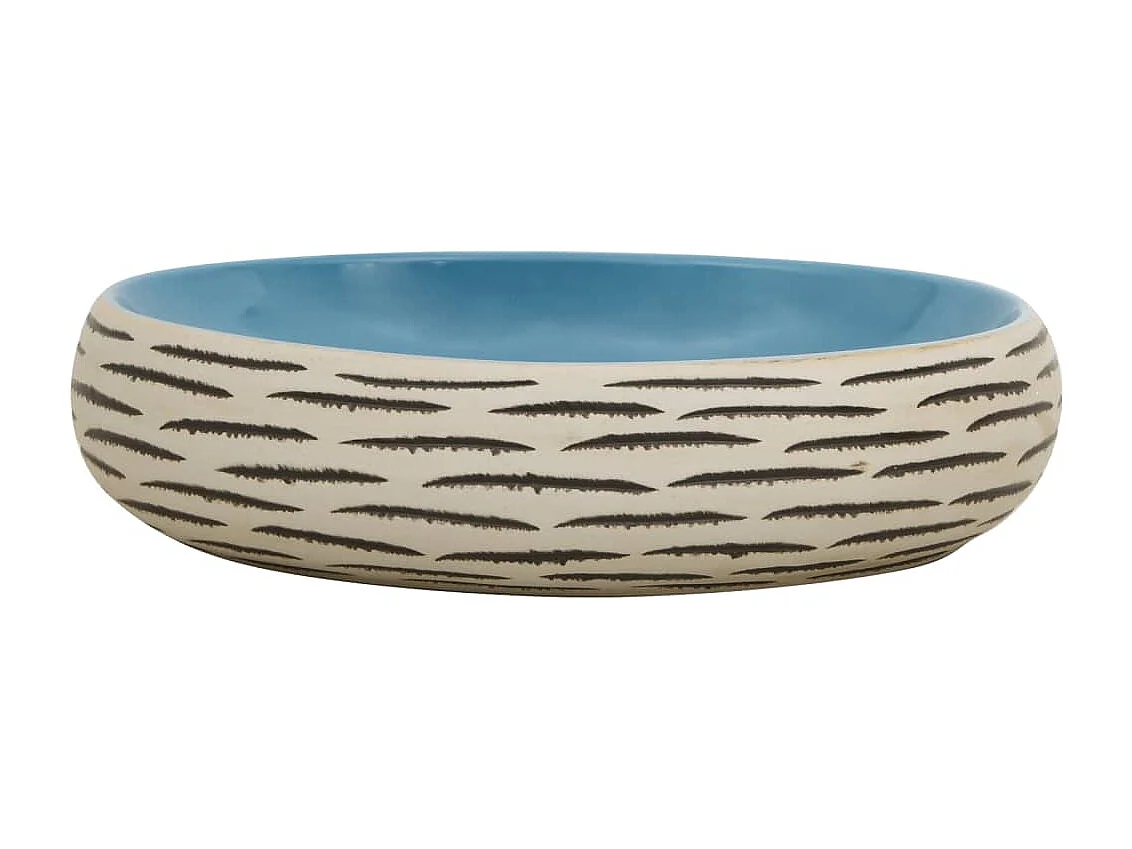 Vasque à poser Lavabo | Bac à laver multicolore ovale 59x40x15 cm céramique